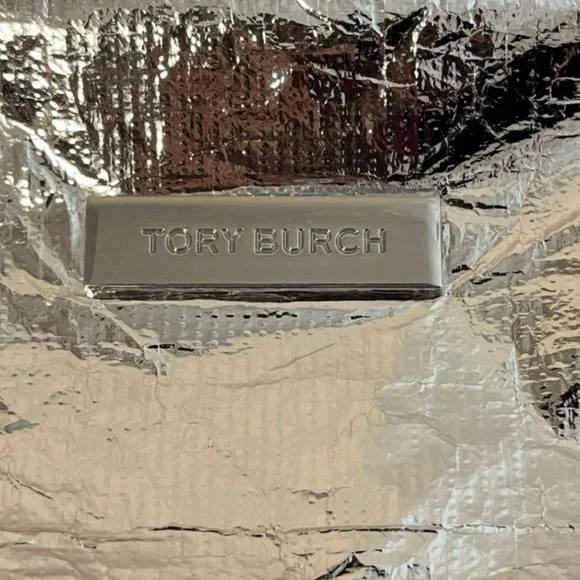 Tory Burch Silver Metallic Cosmetic Bag - Picture 3 of 5